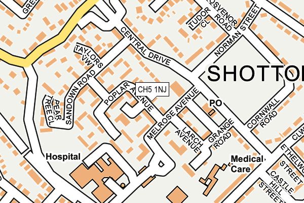 CH5 1NJ map - OS OpenMap – Local (Ordnance Survey)