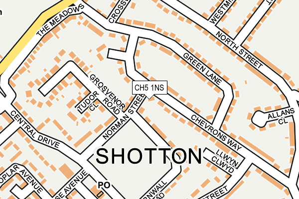 CH5 1NS map - OS OpenMap – Local (Ordnance Survey)