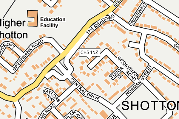 CH5 1NZ map - OS OpenMap – Local (Ordnance Survey)