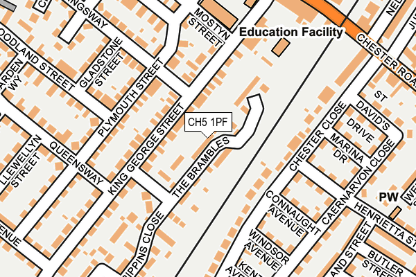 CH5 1PF map - OS OpenMap – Local (Ordnance Survey)