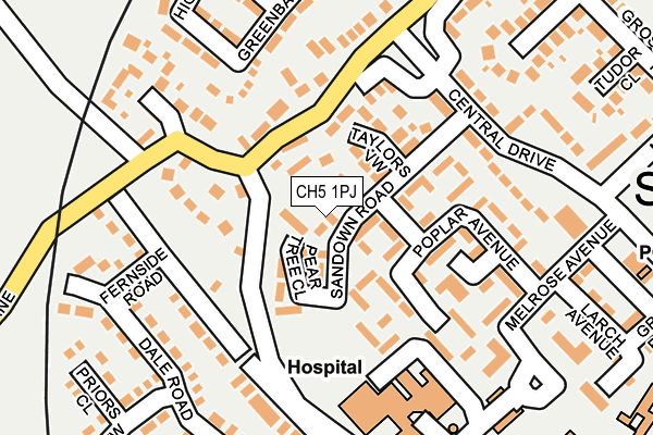 CH5 1PJ map - OS OpenMap – Local (Ordnance Survey)