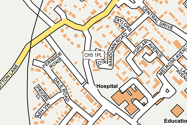 CH5 1PL map - OS OpenMap – Local (Ordnance Survey)