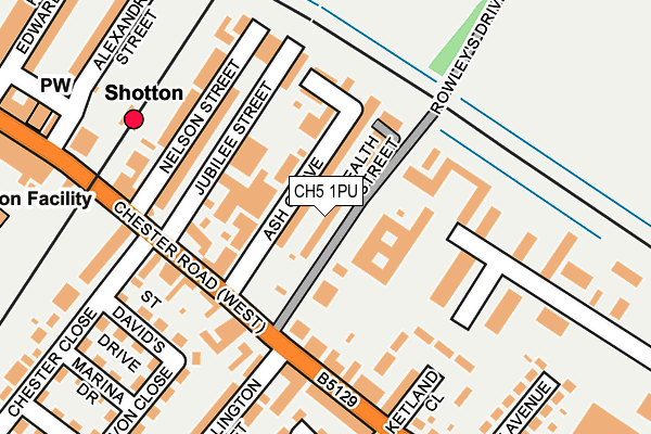 CH5 1PU map - OS OpenMap – Local (Ordnance Survey)