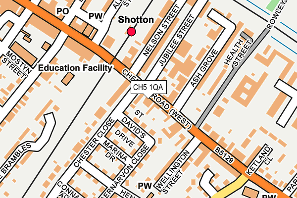 CH5 1QA map - OS OpenMap – Local (Ordnance Survey)