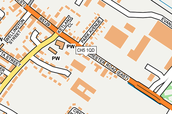 CH5 1QD map - OS OpenMap – Local (Ordnance Survey)