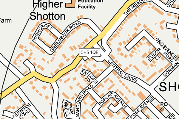 CH5 1QE map - OS OpenMap – Local (Ordnance Survey)