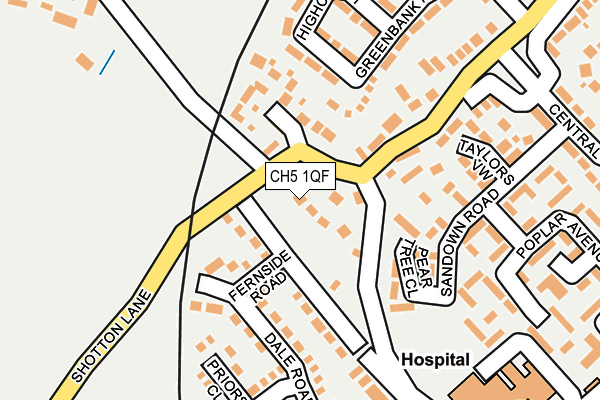 CH5 1QF map - OS OpenMap – Local (Ordnance Survey)