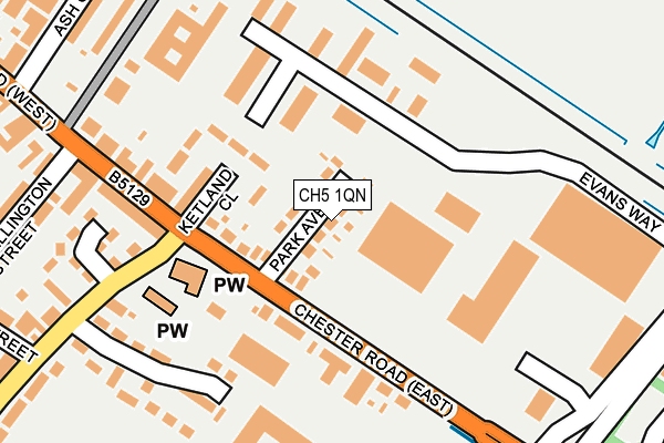 CH5 1QN map - OS OpenMap – Local (Ordnance Survey)