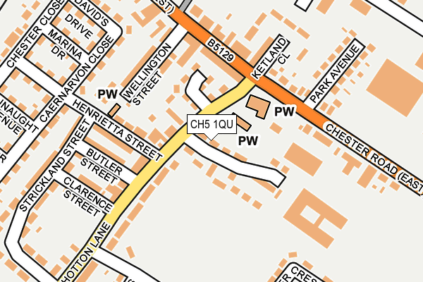 CH5 1QU map - OS OpenMap – Local (Ordnance Survey)