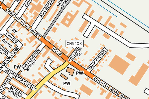 CH5 1QX map - OS OpenMap – Local (Ordnance Survey)