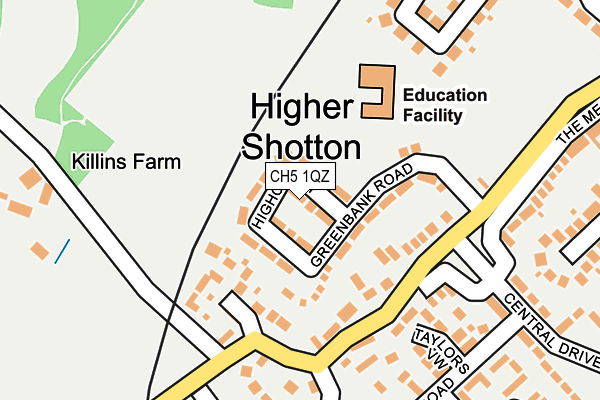 CH5 1QZ map - OS OpenMap – Local (Ordnance Survey)