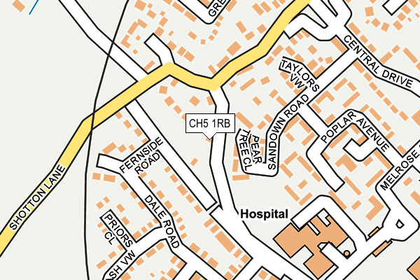 CH5 1RB map - OS OpenMap – Local (Ordnance Survey)
