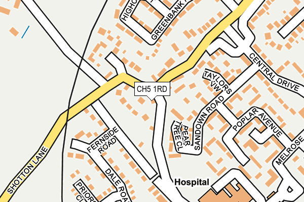 CH5 1RD map - OS OpenMap – Local (Ordnance Survey)