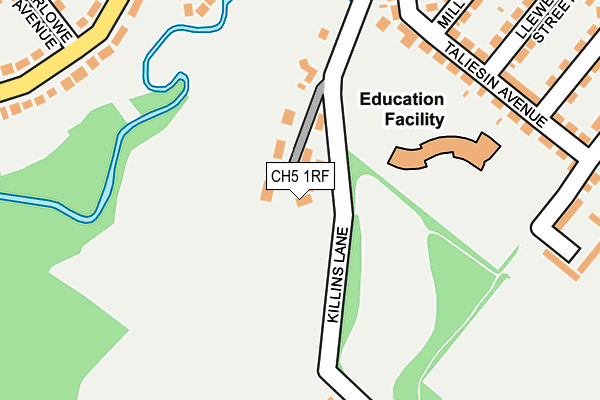 CH5 1RF map - OS OpenMap – Local (Ordnance Survey)