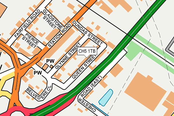 CH5 1TB map - OS OpenMap – Local (Ordnance Survey)