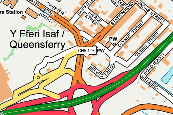 CH5 1TF map - OS OpenMap – Local (Ordnance Survey)