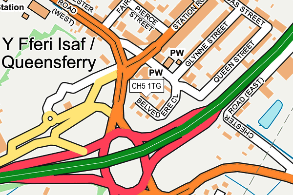 CH5 1TG map - OS OpenMap – Local (Ordnance Survey)