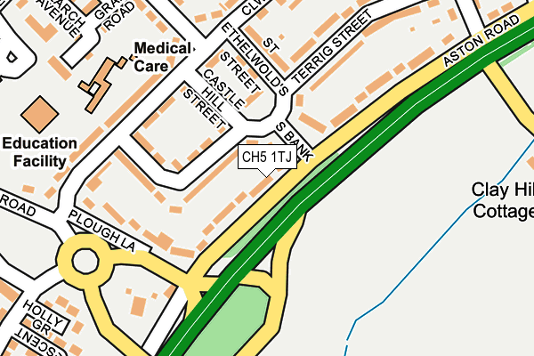 CH5 1TJ map - OS OpenMap – Local (Ordnance Survey)