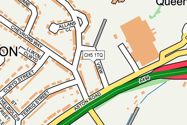 CH5 1TQ map - OS OpenMap – Local (Ordnance Survey)