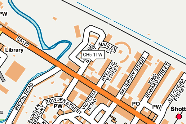 CH5 1TW map - OS OpenMap – Local (Ordnance Survey)