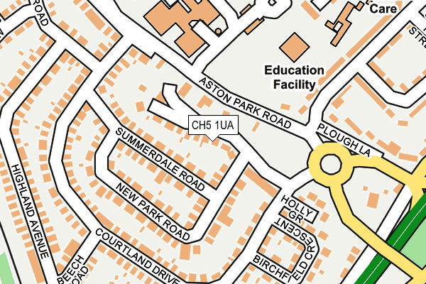 CH5 1UA map - OS OpenMap – Local (Ordnance Survey)