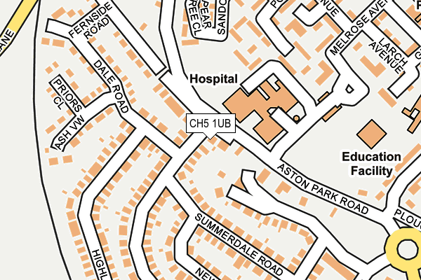 CH5 1UB map - OS OpenMap – Local (Ordnance Survey)