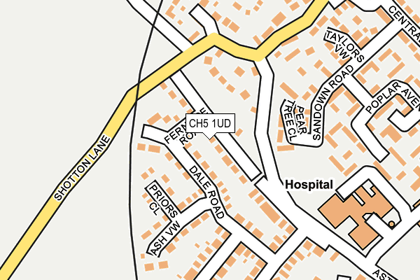 CH5 1UD map - OS OpenMap – Local (Ordnance Survey)