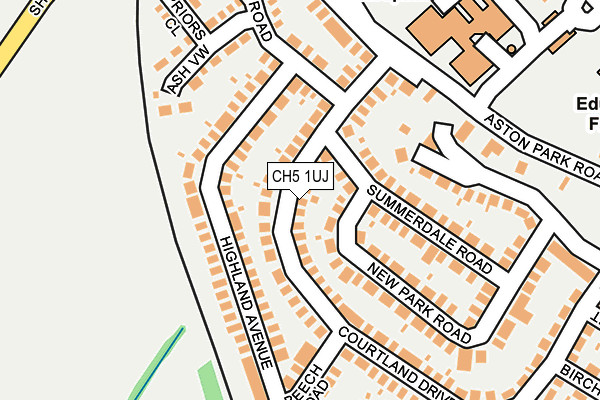CH5 1UJ map - OS OpenMap – Local (Ordnance Survey)