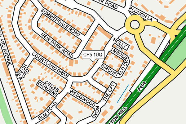 CH5 1UQ map - OS OpenMap – Local (Ordnance Survey)