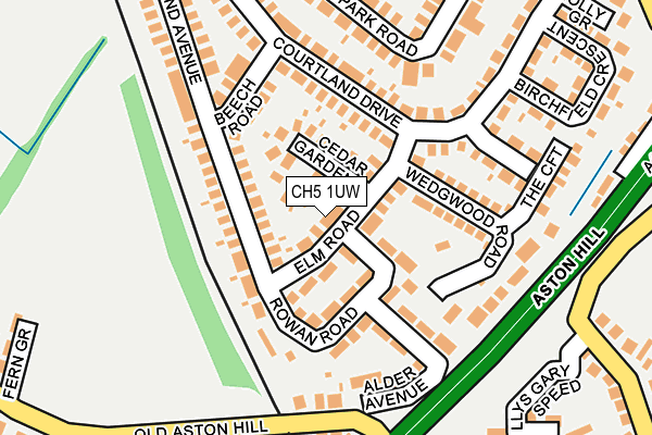 CH5 1UW map - OS OpenMap – Local (Ordnance Survey)