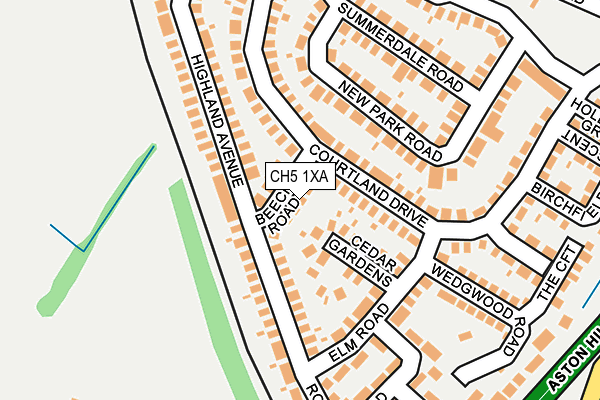 CH5 1XA map - OS OpenMap – Local (Ordnance Survey)