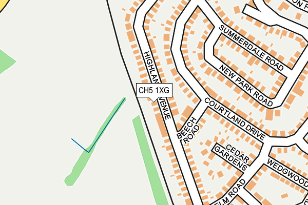 CH5 1XG map - OS OpenMap – Local (Ordnance Survey)