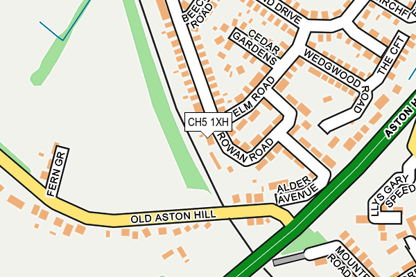 CH5 1XH map - OS OpenMap – Local (Ordnance Survey)