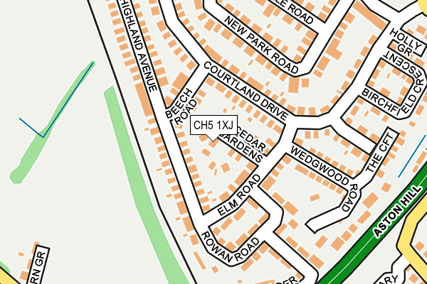 CH5 1XJ map - OS OpenMap – Local (Ordnance Survey)