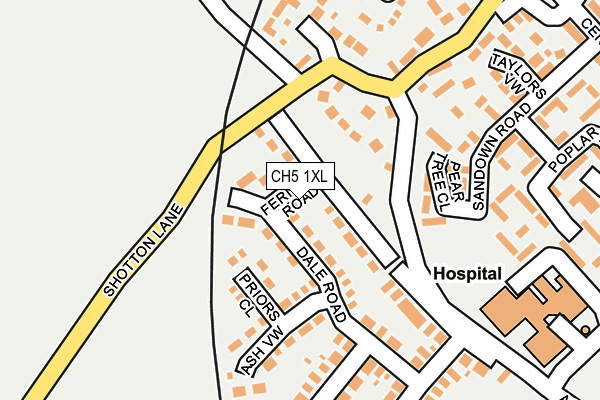 CH5 1XL map - OS OpenMap – Local (Ordnance Survey)