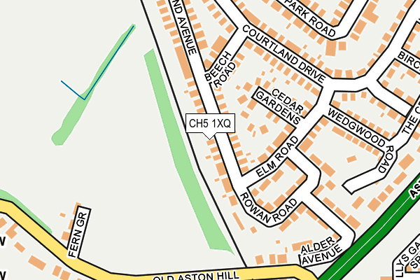 CH5 1XQ map - OS OpenMap – Local (Ordnance Survey)