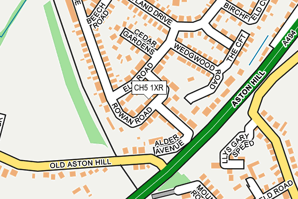 CH5 1XR map - OS OpenMap – Local (Ordnance Survey)