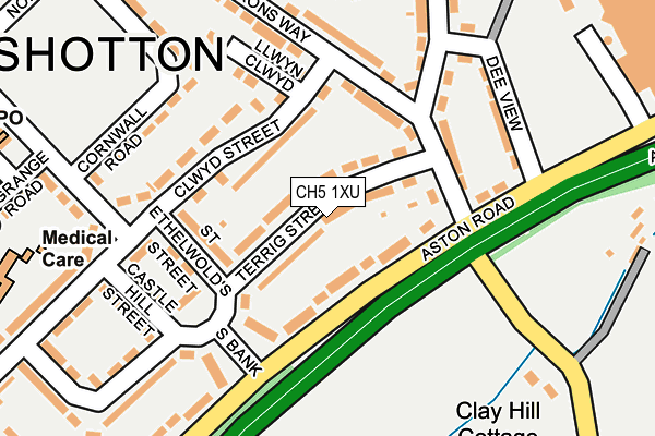 CH5 1XU map - OS OpenMap – Local (Ordnance Survey)