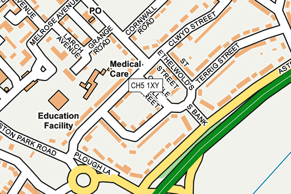 CH5 1XY map - OS OpenMap – Local (Ordnance Survey)