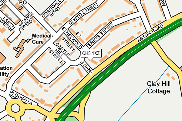 CH5 1XZ map - OS OpenMap – Local (Ordnance Survey)