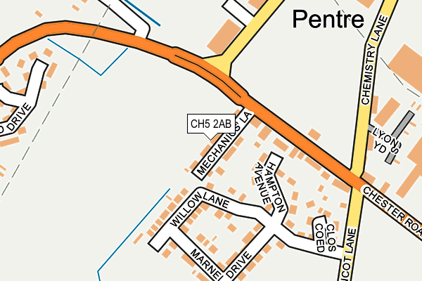 CH5 2AB map - OS OpenMap – Local (Ordnance Survey)