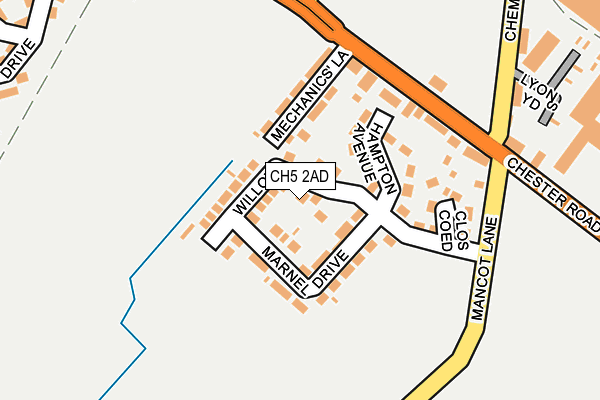 CH5 2AD map - OS OpenMap – Local (Ordnance Survey)