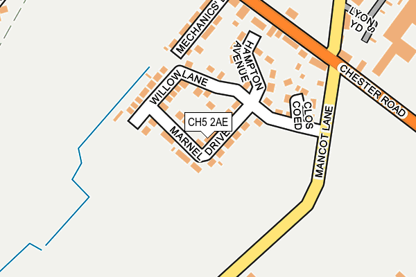 CH5 2AE map - OS OpenMap – Local (Ordnance Survey)