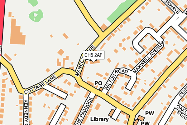 CH5 2AF map - OS OpenMap – Local (Ordnance Survey)