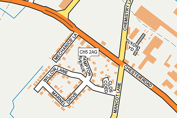 CH5 2AG map - OS OpenMap – Local (Ordnance Survey)