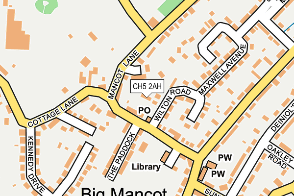 CH5 2AH map - OS OpenMap – Local (Ordnance Survey)