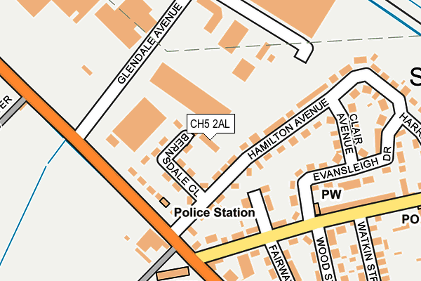 CH5 2AL map - OS OpenMap – Local (Ordnance Survey)