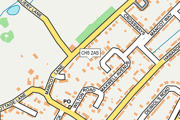 CH5 2AS map - OS OpenMap – Local (Ordnance Survey)