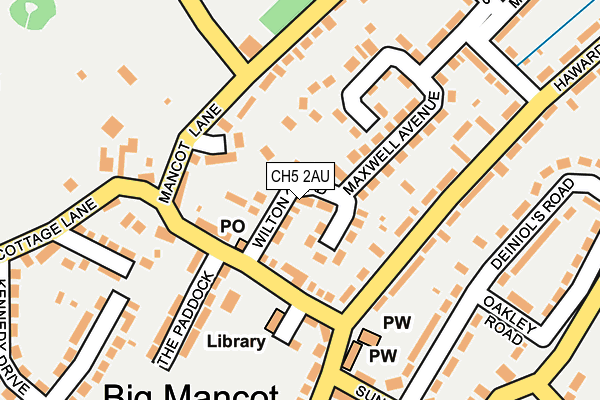 CH5 2AU map - OS OpenMap – Local (Ordnance Survey)