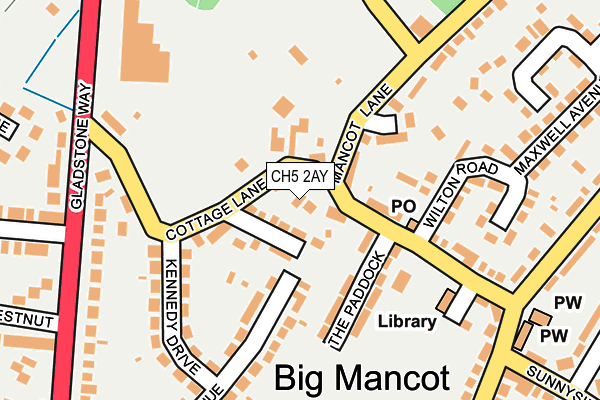 CH5 2AY map - OS OpenMap – Local (Ordnance Survey)